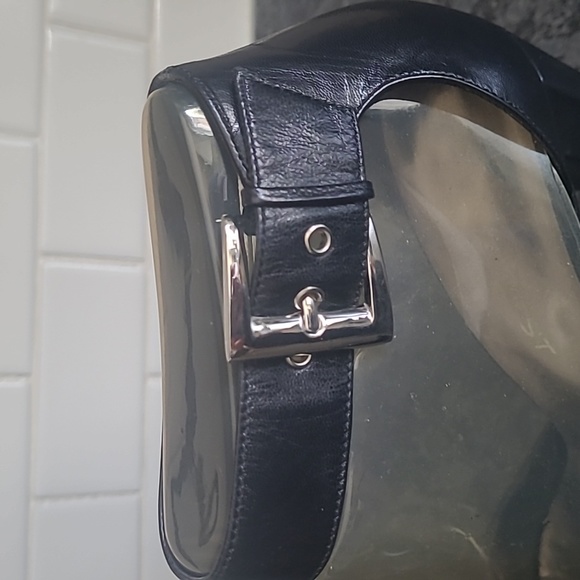 Nine West Leather Ankle Strap Square Toe Heels - Size 6 - Picture 3 of 15